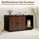 Wooden Cat Litter Box Enclosure Hidden Litter Box Furniture with Scratching Board by LJGDeals