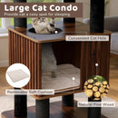 Wooden Cat Tower Top Perch with Soft Padding-Brown by LJGDeals