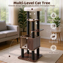 Wooden Cat Tower Top Perch with Soft Padding-Brown by LJGDeals