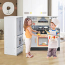 Wooden Chef Play Kitchen and Refrigerator with Realistic Range Hood and Roaster by LJGDeals