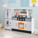 Wooden Chef Play Kitchen and Refrigerator with Realistic Range Hood and Roaster by LJGDeals