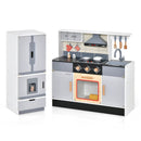 Wooden Chef Play Kitchen and Refrigerator with Realistic Range Hood and Roaster by LJGDeals