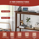 2-Tier Freestanding Wooden Console Table with Open Shelf by LJGDeals