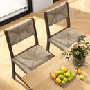 Wooden Dining Chair Set of 2 for Kitchen Dining Room-Brown by LJGDeals