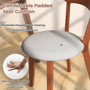Wooden Dining Chair Set of 2 with Rubber Wood Legs and Padded Seat Cushion by LJGDeals