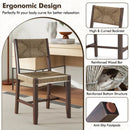 Wooden Dining Chair Set of 2 for Kitchen Dining Room-Brown by LJGDeals