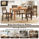 Wooden Dining Chair Set of 2 for Kitchen Dining Room-Brown by LJGDeals
