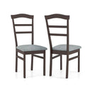 Wooden Dining Chair Set of 2 Linen Fabric Upholstered Kitchen Chairs Farmhouse Side Accent Chairs by LJGDeals