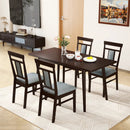 Wooden Dining Chair Set of 2 Linen Fabric Upholstered Kitchen Chairs with Rubber Wood Frame by DirectDeals