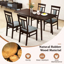 Wooden Dining Chair Set of 2 Linen Fabric Upholstered Kitchen Chairs with Rubber Wood Frame by DirectDeals