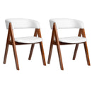 Wooden Dining Chair Set of 2 Mid-Century Modern Sherpa Upholstered Kitchen Dining Room Chairs by LJGDeals