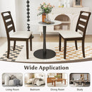 Polyester Upholstered Wooden Dining Chair Set of 2-Walnut by LJGDeals