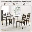 Polyester Upholstered Wooden Dining Chair Set of 2-Walnut by LJGDeals
