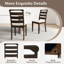 Polyester Upholstered Wooden Dining Chair Set of 2-Walnut by LJGDeals