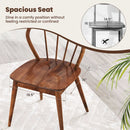 Wooden Dining Chair Set of 2 with High Spindle Back and Wide Seat by LJGDeals