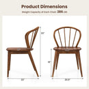 Wooden Dining Chair Set of 2 with High Spindle Back and Wide Seat by LJGDeals