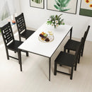Wooden Dining Chair Set of 2 Solid Rubber Wood Kitchen Chairs by LJGDeals