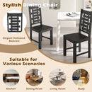 Wooden Dining Chair Set of 2 Solid Rubber Wood Kitchen Chairs by LJGDeals