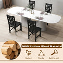 Wooden Dining Chair Set of 2 Solid Rubber Wood Kitchen Chairs by LJGDeals