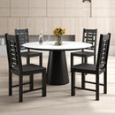 Wooden Dining Chair Set of 2 Solid Rubber Wood Kitchen Chairs by LJGDeals