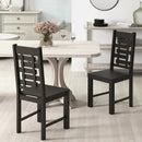 Wooden Dining Chair Set of 2 Solid Rubber Wood Kitchen Chairs by LJGDeals