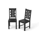 Wooden Dining Chair Set of 2 Solid Rubber Wood Kitchen Chairs by LJGDeals