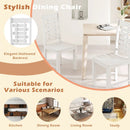 Wooden Dining Chair Set of 2 Solid Rubber Wood Kitchen Chairs by LJGDeals