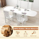 Wooden Dining Chair Set of 2 Solid Rubber Wood Kitchen Chairs by LJGDeals