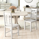 Wooden Dining Chair Set of 2 Solid Rubber Wood Kitchen Chairs by LJGDeals