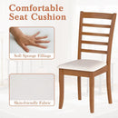 Wooden Dining Chair Set of 2 Modern Upholstered Kitchen Chair-Beige by LJGDeals