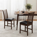 Wooden Dining Chair Set of 2 with Rubber Wood Frame and Padded Seat by LJGDeals
