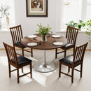 Wooden Dining Chair Set of 2 with Rubber Wood Frame and Padded Seat by LJGDeals
