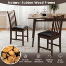 Wooden Dining Chair Set of 2 with Rubber Wood Frame and Padded Seat by LJGDeals