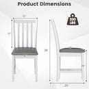 Wooden Dining Chair Set of 2 with Rubber Wood Frame and Padded Seat by LJGDeals