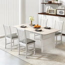 Wooden Dining Chair Set of 2 with Rubber Wood Frame and Padded Seat by LJGDeals