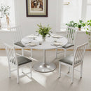 Wooden Dining Chair Set of 2 with Rubber Wood Frame and Padded Seat by LJGDeals