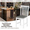 Wooden Dining Chair Set of 2 with Rubber Wood Frame and Padded Seat by LJGDeals
