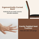 Wooden Dining Chair Set of 2 with PU Leather Padded Seat and Rubber Wood Frame-Walnut by LJGDeals