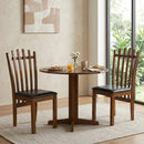 Dining Chairs Set of 2 with Spindle Back and PU Leather Seat by LJGDeals