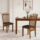 Dining Chairs Set of 2 with Spindle Back and PU Leather Seat by LJGDeals