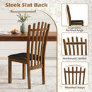 Dining Chairs Set of 2 with Spindle Back and PU Leather Seat by LJGDeals