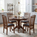 Dining Chairs Set of 4 with Spindle Back and PU Leather Seat by LJGDeals