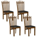 Dining Chairs Set of 4 with Spindle Back and PU Leather Seat by LJGDeals