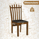 Dining Chairs Set of 4 with Spindle Back and PU Leather Seat by LJGDeals