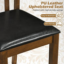 Dining Chairs Set of 4 with Spindle Back and PU Leather Seat by LJGDeals