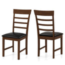 Wooden Dining Chair with Rubber Wood Frame Set of 2-Oak by DirectDeals