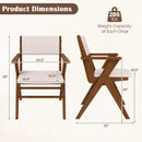 Wooden Dining Chair with Rubber Wood Frame Set of 2-Walnut by LJGDeals