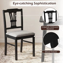 Wooden Dining Chairs Set of 2 Upholstered Kitchen Chairs with Solid Rubber Wood Frame by LJGDeals