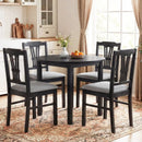 Wooden Dining Chairs Set of 2 Upholstered Kitchen Chairs with Solid Rubber Wood Frame by LJGDeals