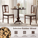 Wooden Dining Chairs Set of 2 Upholstered Kitchen Chairs with Solid Rubber Wood Frame by LJGDeals